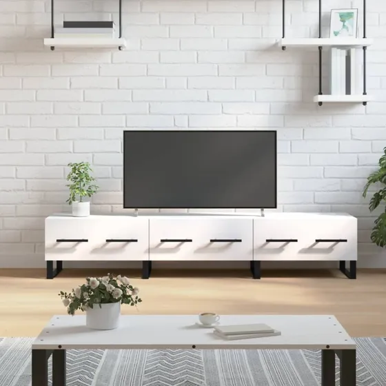vidaXL TV-bord 150x36x30 cm konstrueret træ – hvid