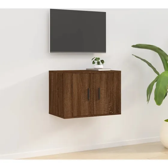vidaXL væghængt tv-skab 57x34,5x40 cm - brun egetræ