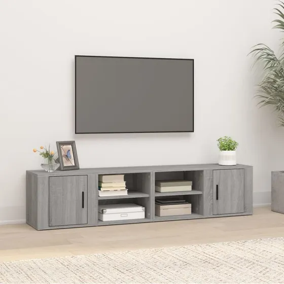 vidaXL TV-skabe 2 stk. 80×31,5×36 cm grå Sonoma-eg