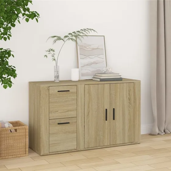 vidaXL skænk 100x33x59,5 cm konstrueret træ Sonoma-eg