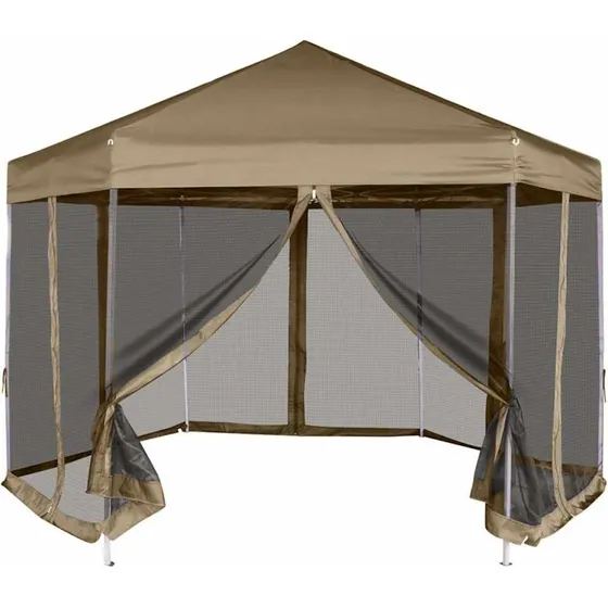 vidaXL pop op-havetelt 3,6x3,1 m, 220 g/m², gråbrun