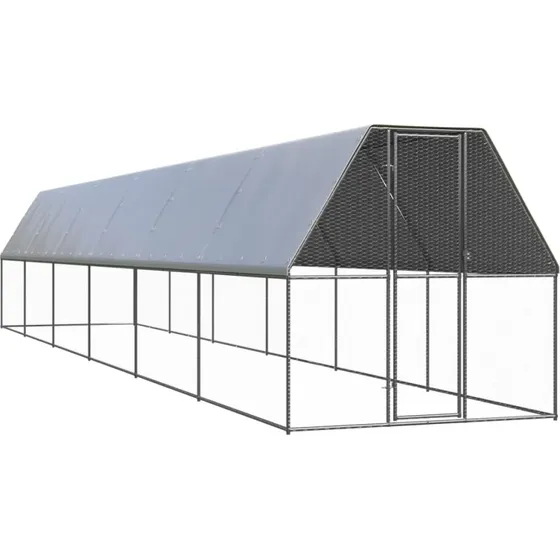 vidaXL hnsegrd 2x12x2 m galvaniseret stl