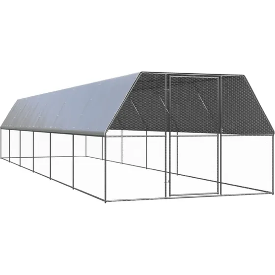 vidaXL hnsegrd 3x12x2 m galvaniseret stl