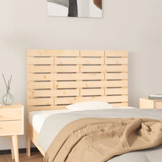 vidaXL sengegavl massivt fyrretræ 81x3x63 cm, natur