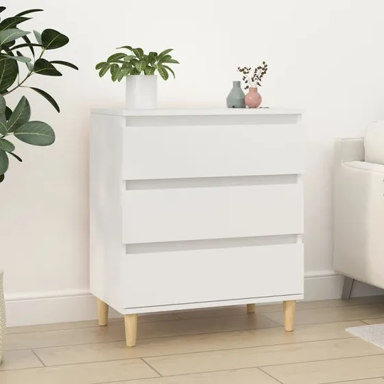 vidaXL skænk 60x35x70 cm hvid konstrueret træ