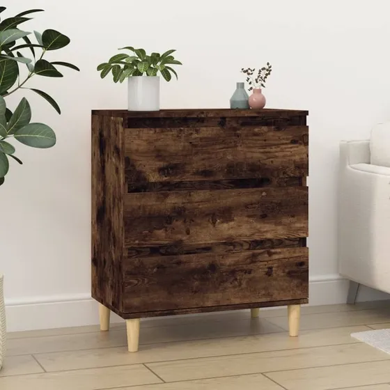 vidaXL skænk 60x35x70 cm konstrueret træ, røget egetræsfarve