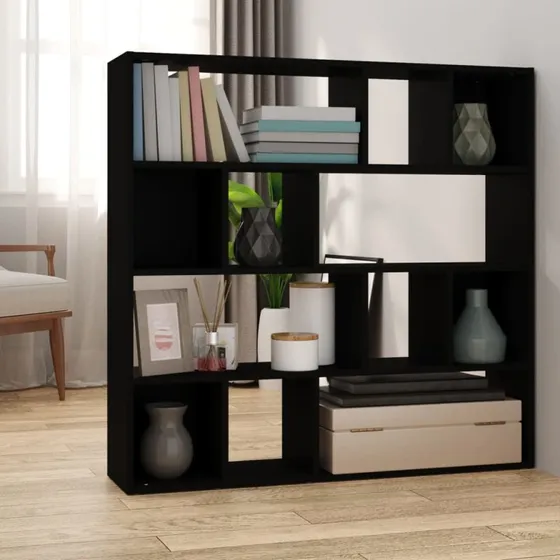 vidaXL bogreol/rumdeler 105x24x102 cm - sort
