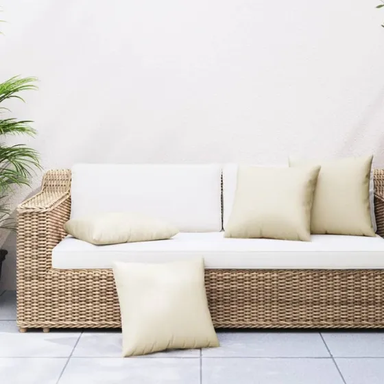vidaXL sofapuder 4 stk. 50x50 cm - creme