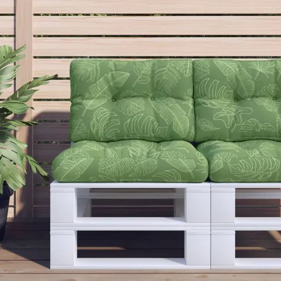 vidaXL pallehynde 50x40x12 cm polyester - bladmønster