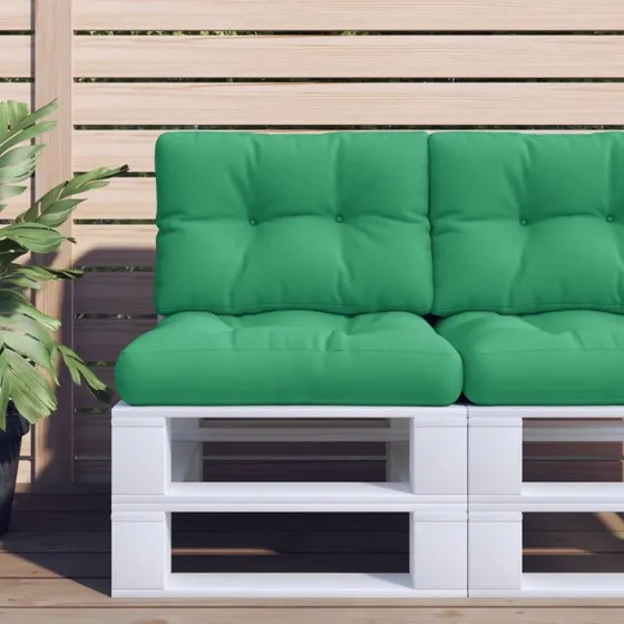 vidaXL pallehynde polyester 60x40x12 cm grøn