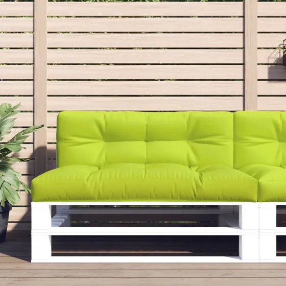 vidaXL pallehynde 120x40x12 cm lysegrøn polyester