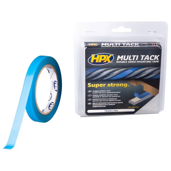 HPX Multi Tack dobbeltklæbende tape 12 mm x 5 m