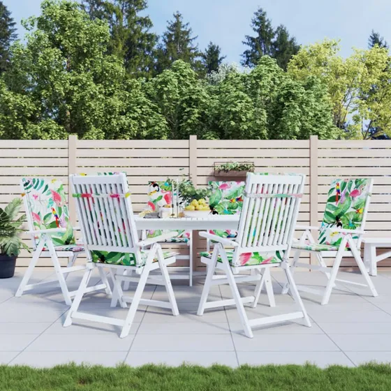 vidaXL stolehynder med høj ryg 6 stk. stof, flerfarvet 120x50x3 cm