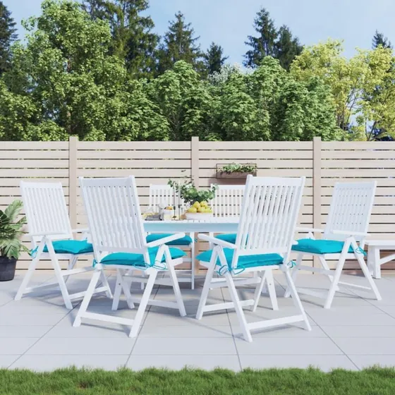 Stolehynder 6 stk 40x40x7 cm stof turkis