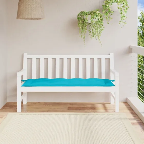vidaXL hynde til havebænk 150x50x7 cm oxfordstof turkis