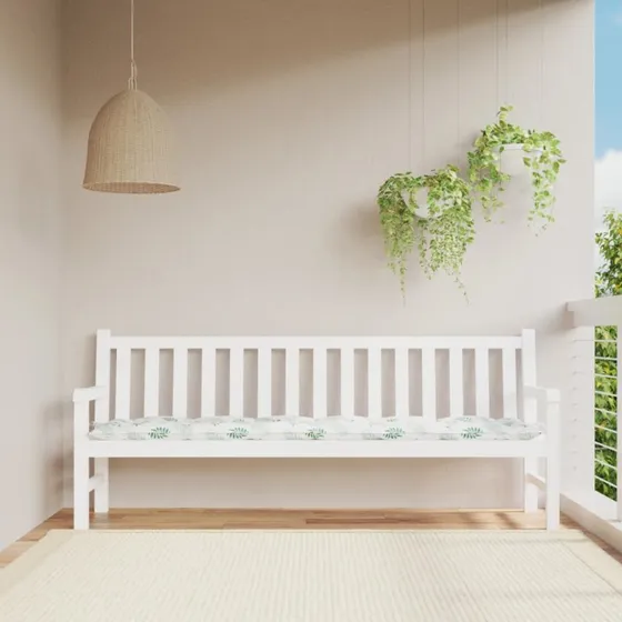 vidaXL hynde til havebænk 200x50x7 cm bladmønster