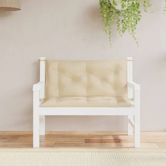 vidaXL hynder til havebænk 2 stk 100x50x7 cm beige (oxfordstof)