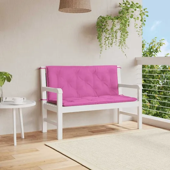 vidaXL hynde til havebænk 2 stk. 120x50x7 cm pink