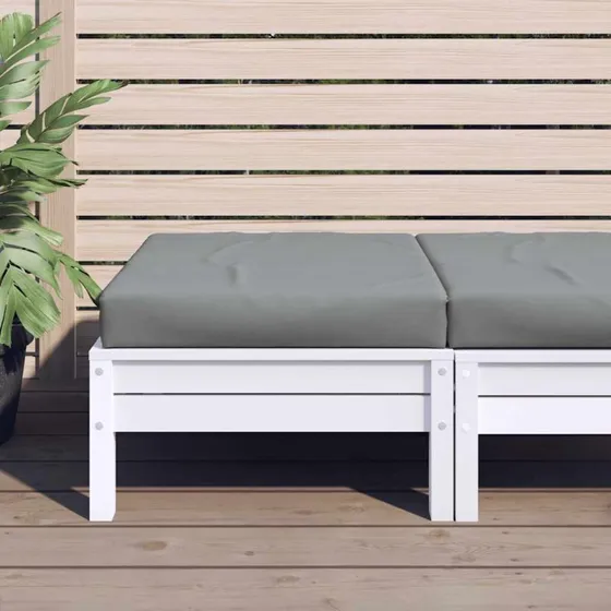vidaXL pallehynde 60x60x9,5 cm Oxfordstof grå