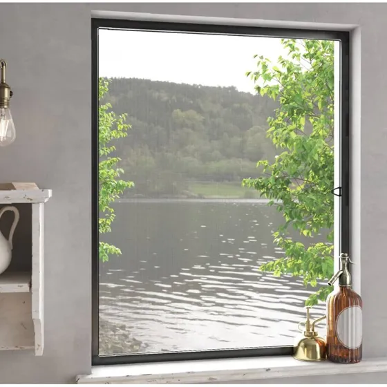 vidaXL insektnet til vindue 80x100 cm - antracitgrå