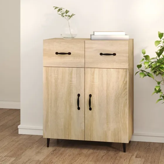 vidaXL skænk 69,5x34x90 cm konstrueret træ Sonoma-eg