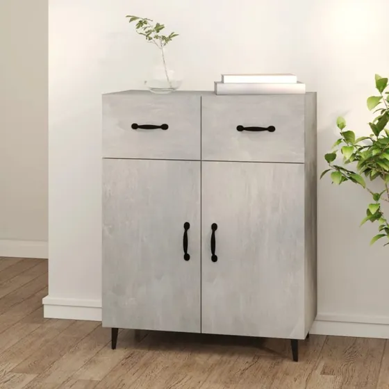 vidaXL skænk 69,5x34x90 cm konstrueret træ, betongrå