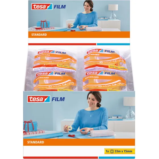 Tesa Film kontortape 15 mm x 33 m, klar