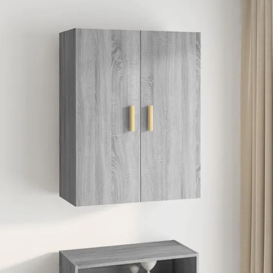 vidaXL vægskab 69,5x34x90 cm - grå Sonoma-eg