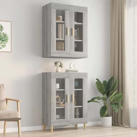 vidaXL vægskab 69,5x34x90 cm – grå sonoma-eg
