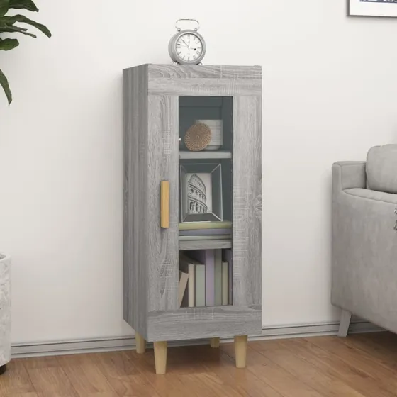 vidaXL skænk 34,5x34x90 cm grå Sonoma-eg