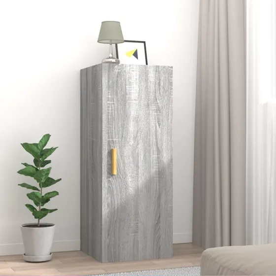 vidaXL vægskab 34,5x34x90 cm grå Sonoma-eg