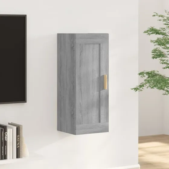 vidaXL vægskab 35x34x90 cm konstrueret træ, grå sonoma-eg