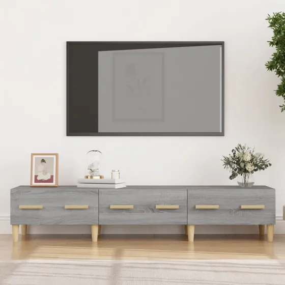vidaXL TV-bord 150x34,5x30 cm - grå Sonoma-eg