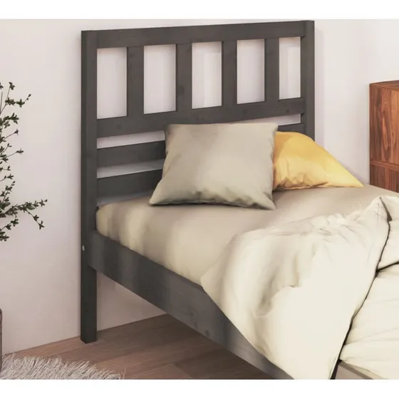 vidaXL sengegrde 106x4x100 cm massivt fyrretr, gr