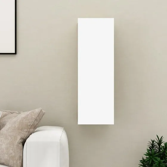 vidaXL væghængt TV-skab 30,5x30x90 cm hvid (konstrueret træ)
