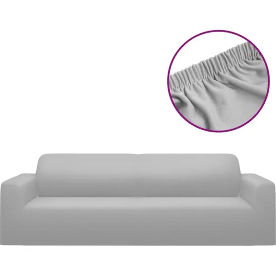 vidaXL elastisk sofabetrk til 3-personers sofa, gr (190230 cm)