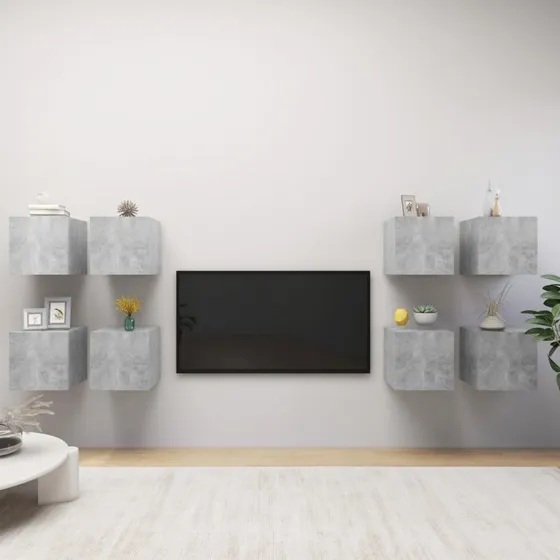 vidaXL væghængt tv-skab 30,5x30x30 cm – betongrå