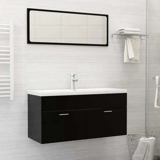 vidaXL indbygget håndvask med hane 101x39x18 cm keramisk hvid