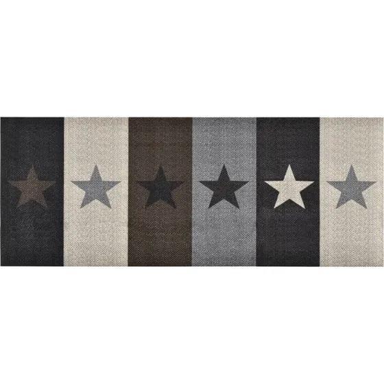 vidaXL køkkenmåtte 60x180 cm vaskbar stjernemønster