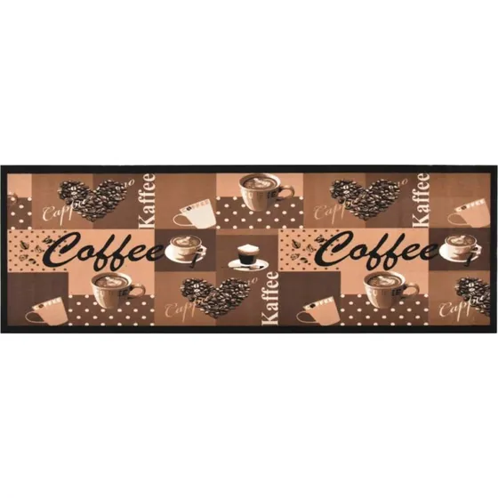 vidaXL vaskbar kkkenmtte 60x300 cm kaffedesign, brun