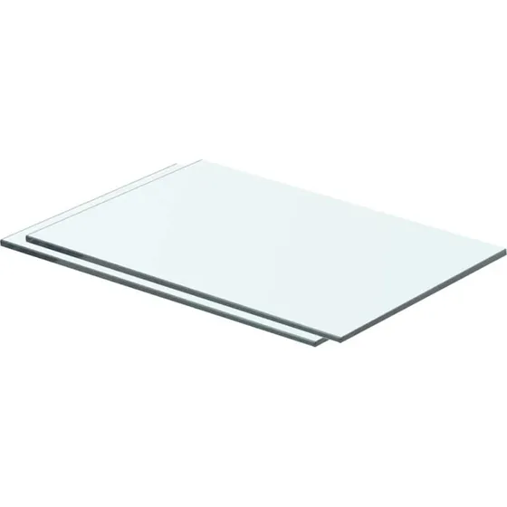 vidaXL 2 stk. glashylder 40 x 20 cm klar, 8 mm