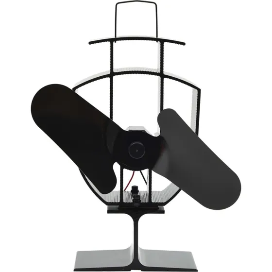 vidaXL varmedrevet ovnventilator 2 blade, sort (2110,522,5 cm)