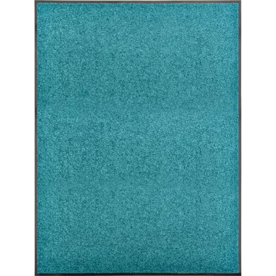 vidaXL vaskbar dørmåtte 90x120 cm, cyanblå