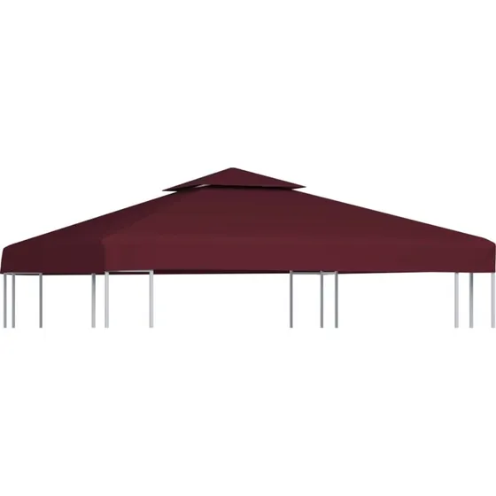 vidaXL pavillontopdække 2-lag 3x3 m 310 g/m² bordeaux