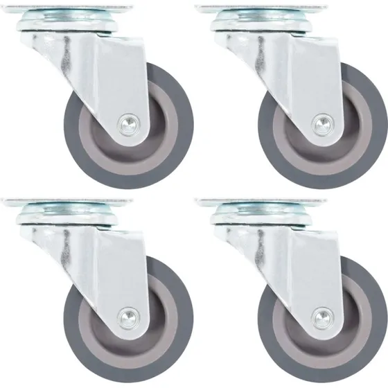 vidaXL Drejehjul 4 stk. 50 mm TPR med zinkbelagt stel