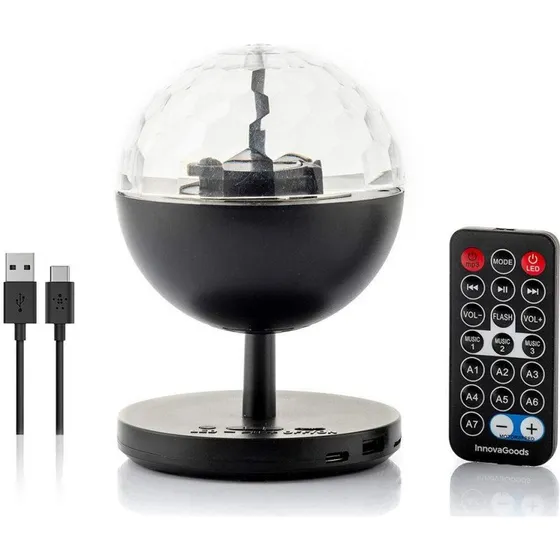 Istarlyt LED-projektor med BT-hjttaler, genopladelig