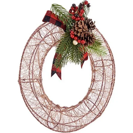 Krist+ Adventskrans i champagnemetal 291230 cm