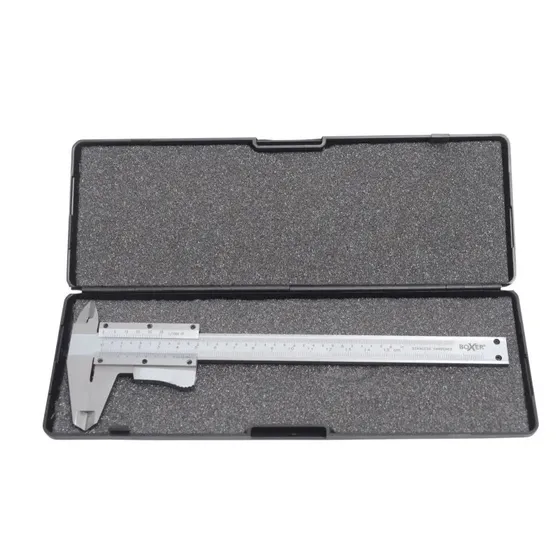 Boxer Skydelre 150 mm, 0,01 mm Rustfri stl