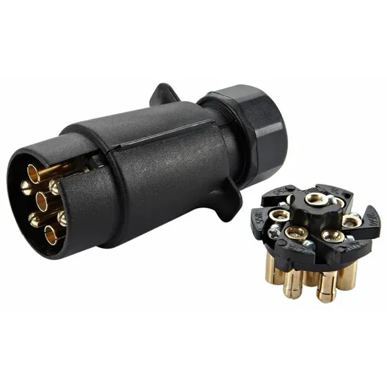 Work it 7-polet nylon stikprop til trailer, sort