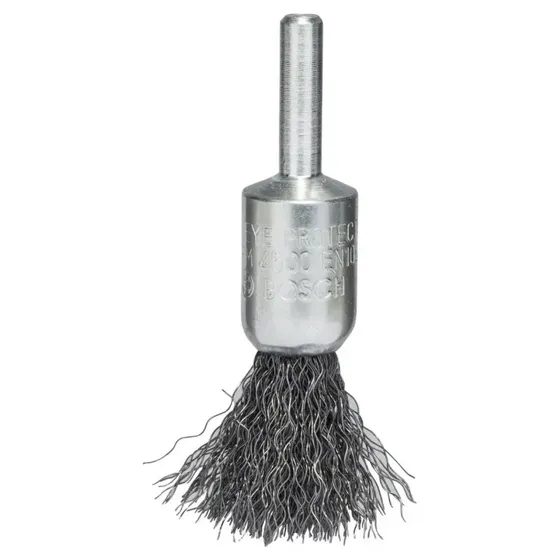 Bosch Penselbørste bølget 15x0,2 mm stål, skaft 6 mm